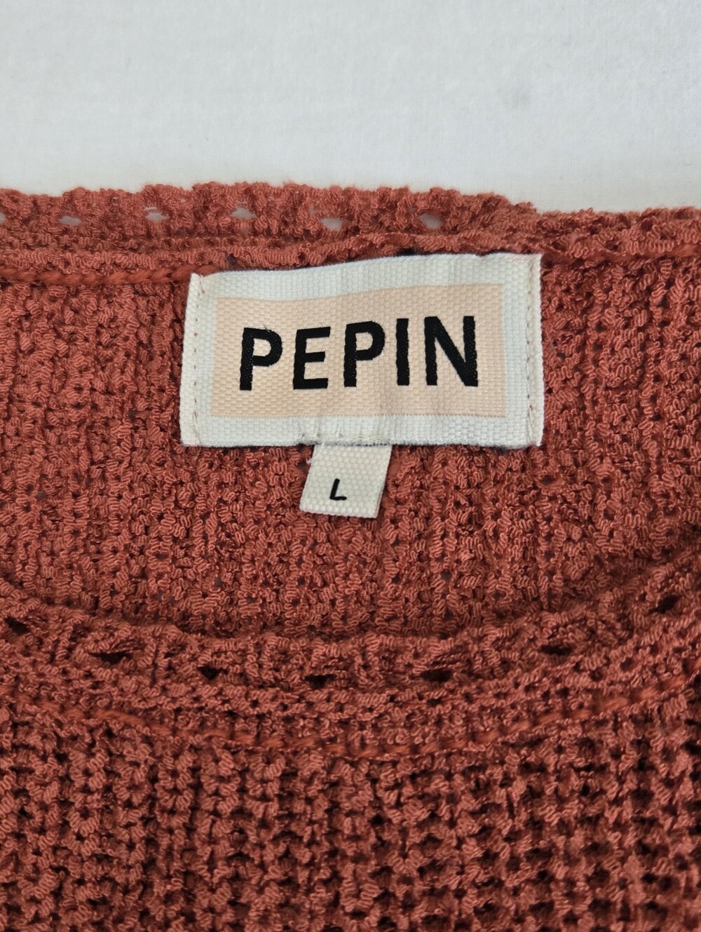 Anthropologie Pepin Rust Fringe Knit Tank - Picture 7 of 9